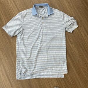 Blue Striped Peter Millar Golf Polo